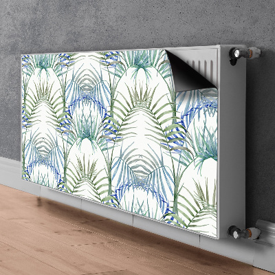 Decorative radiator cover Tropical leaves