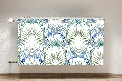 Decorative radiator cover Tropical leaves