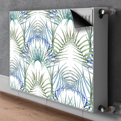 Decorative radiator cover Tropical leaves