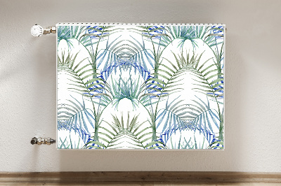 Decorative radiator cover Tropical leaves