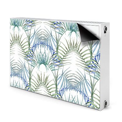 Decorative radiator cover Tropical leaves