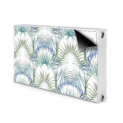 Decorative radiator cover Tropical leaves