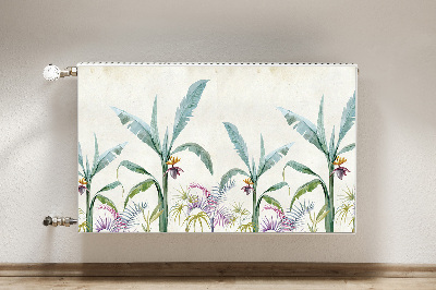 Magnetic radiator mat Jungle vegetation