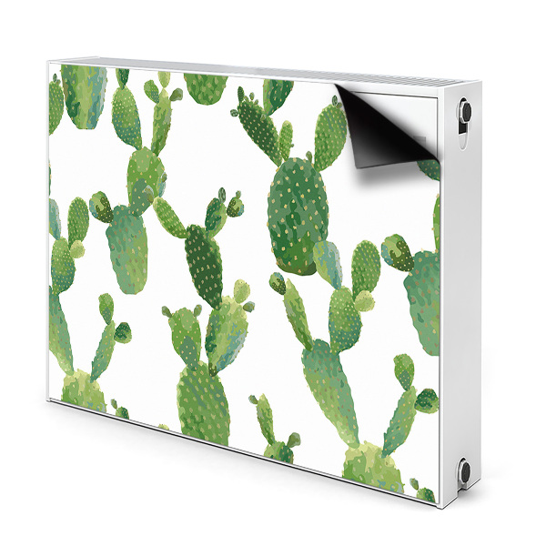 Magnetic radiator cover Painted cacti