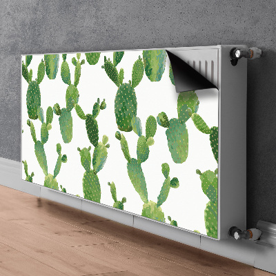 Magnetic radiator cover Painted cacti