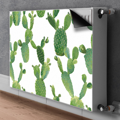 Magnetic radiator cover Painted cacti