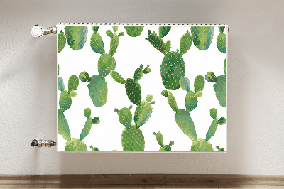 Magnetic radiator cover Painted cacti