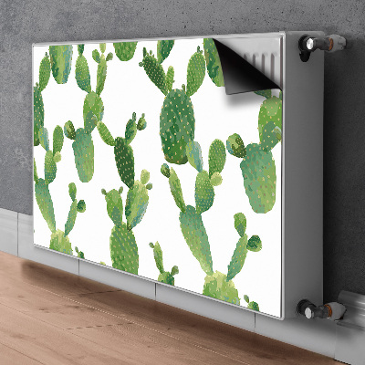 Magnetic radiator cover Painted cacti