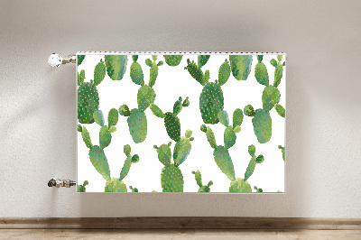 Magnetic radiator cover Painted cacti