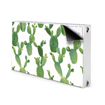 Magnetic radiator cover Painted cacti