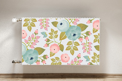 Magnetic radiator mat Spring flowers