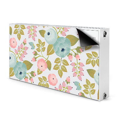 Magnetic radiator mat Spring flowers