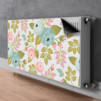 Magnetic radiator mat Spring flowers