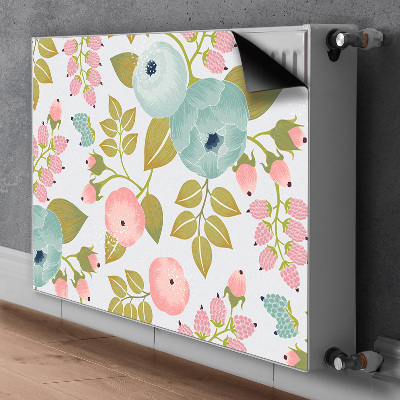 Magnetic radiator mat Spring flowers