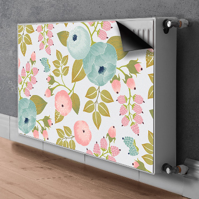 Magnetic radiator mat Spring flowers