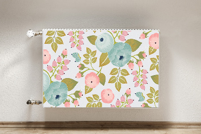 Magnetic radiator mat Spring flowers