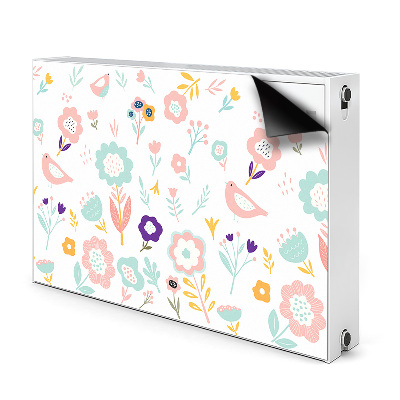 Magnetic radiator cover Painted sparrows