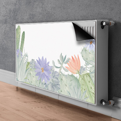 Decorative radiator cover Cactus meadow