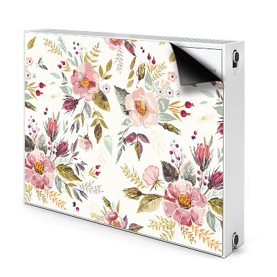 Magnetic radiator mat Vintage field flowers