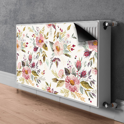 Magnetic radiator mat Vintage field flowers