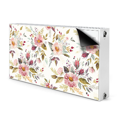 Magnetic radiator mat Vintage field flowers