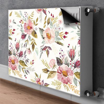 Magnetic radiator mat Vintage field flowers