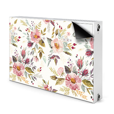 Magnetic radiator mat Vintage field flowers