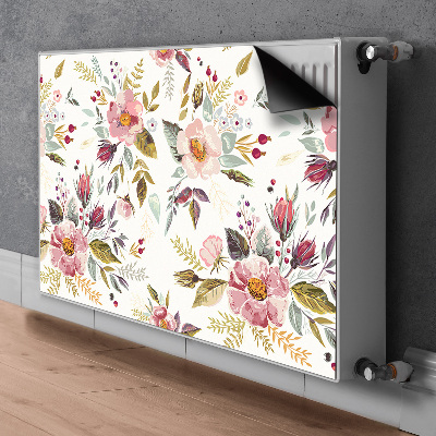 Magnetic radiator mat Vintage field flowers