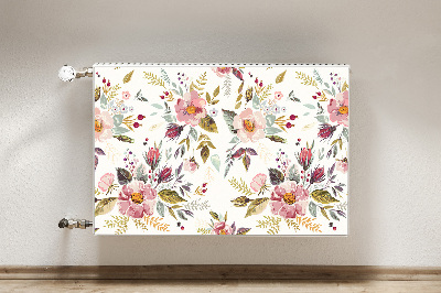 Magnetic radiator mat Vintage field flowers