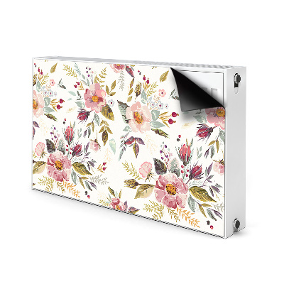 Magnetic radiator mat Vintage field flowers