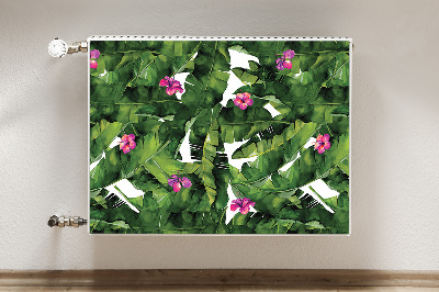 Magnetic radiator mat Hibiscus