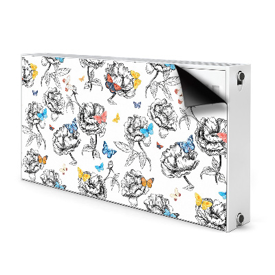 Magnetic radiator cover Butterflies