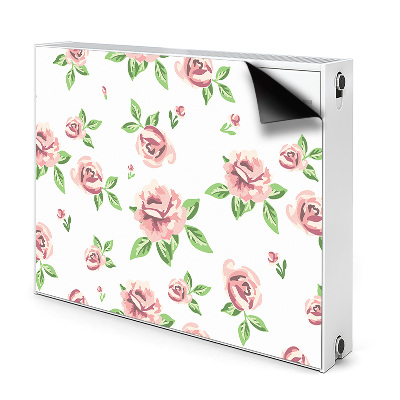 Decorative radiator mat Pastel flowers