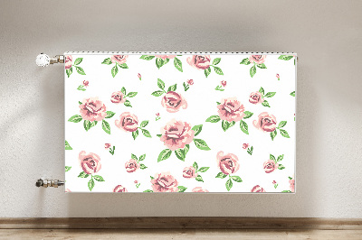 Decorative radiator mat Pastel flowers