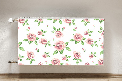 Decorative radiator mat Pastel flowers