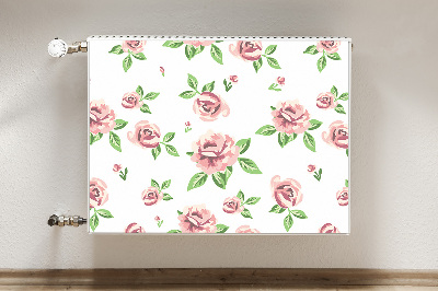 Decorative radiator mat Pastel flowers