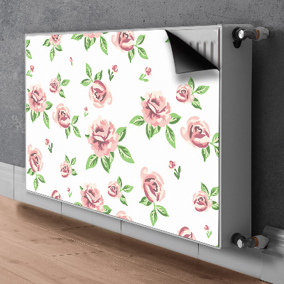 Decorative radiator mat Pastel flowers