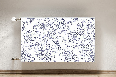 Magnetic radiator cover Blue roses