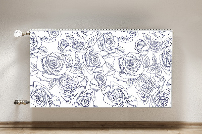 Magnetic radiator cover Blue roses