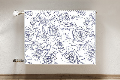 Magnetic radiator cover Blue roses