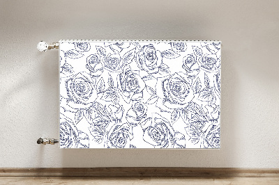 Magnetic radiator cover Blue roses