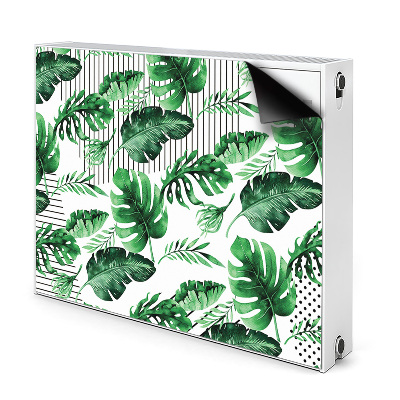 Decorative radiator cover Dots and leaves