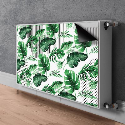 Decorative radiator cover Dots and leaves