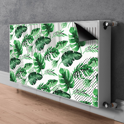 Decorative radiator cover Dots and leaves