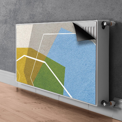 Magnetic radiator mat Geometric figures