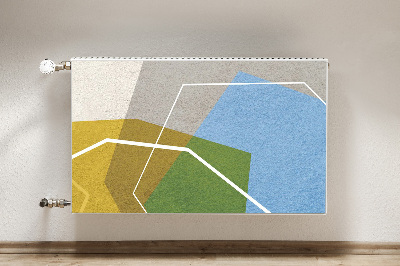 Magnetic radiator mat Geometric figures