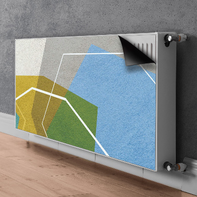 Magnetic radiator mat Geometric figures