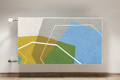 Magnetic radiator mat Geometric figures