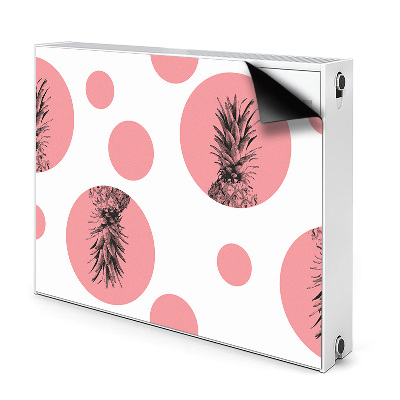 Magnetic radiator mat Pink pineapple