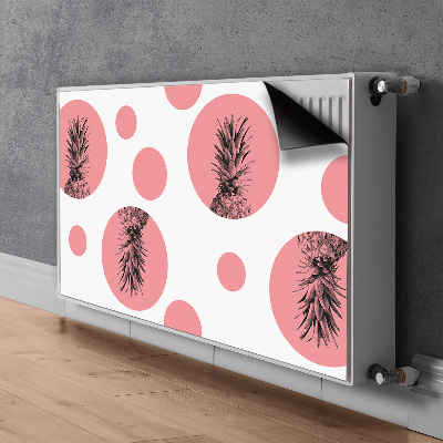 Magnetic radiator mat Pink pineapple